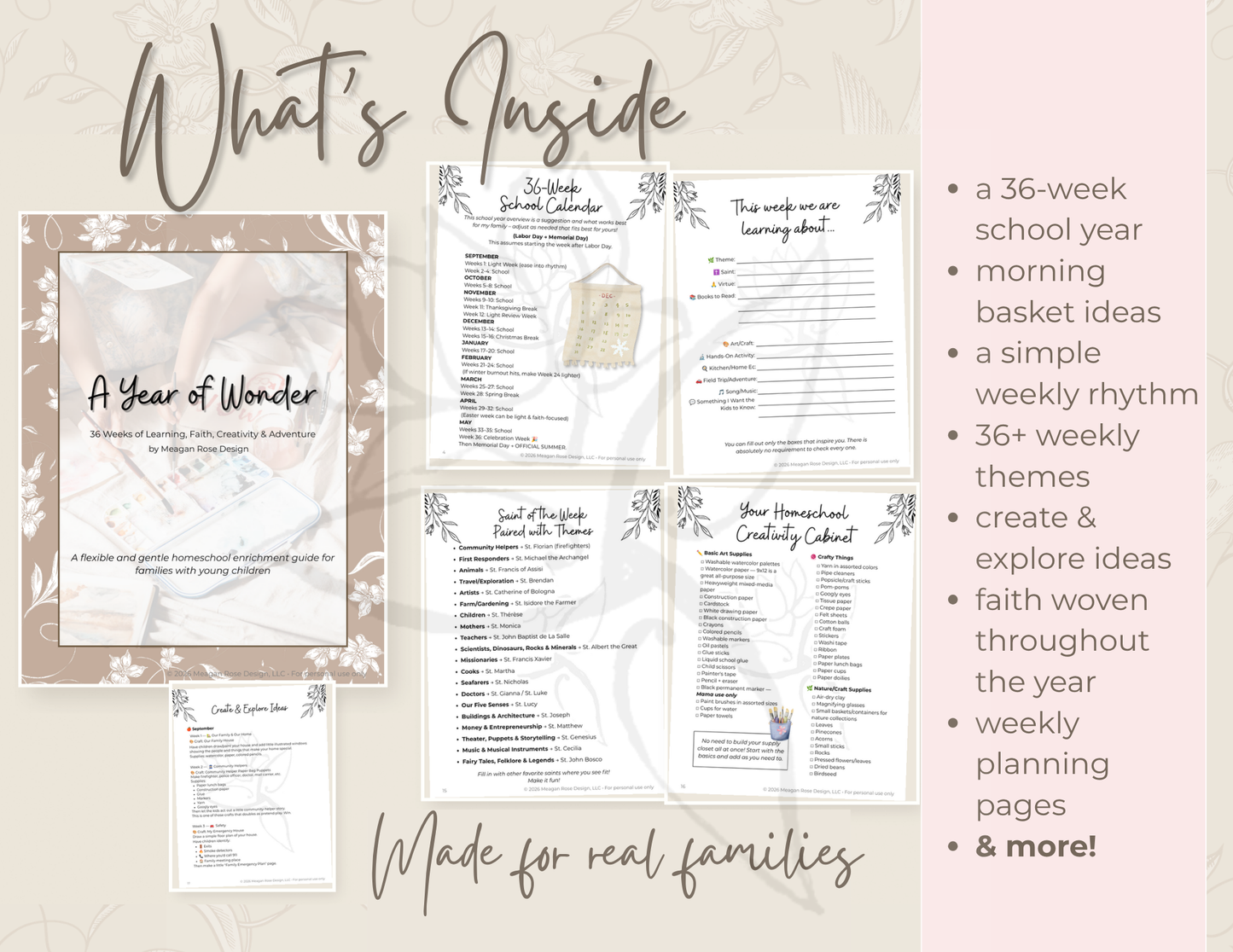 A Year of Wonder | A Supplemental Homeschool Guide