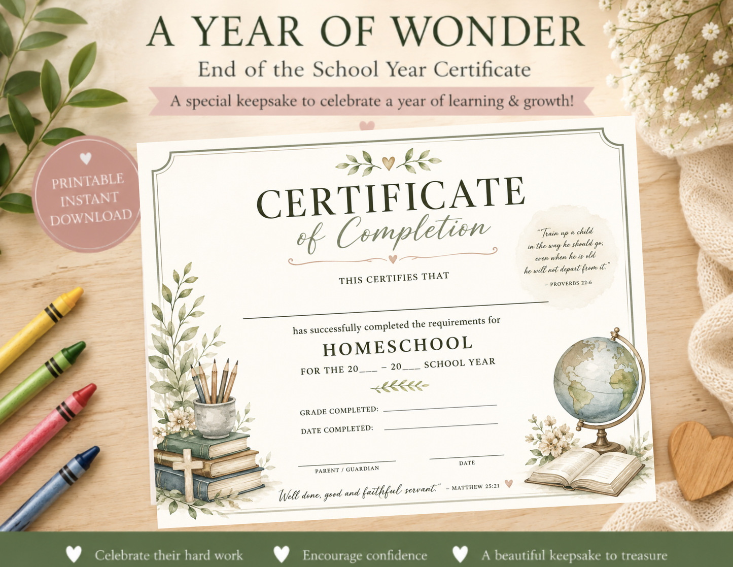 Homeschool Certificate of Completion