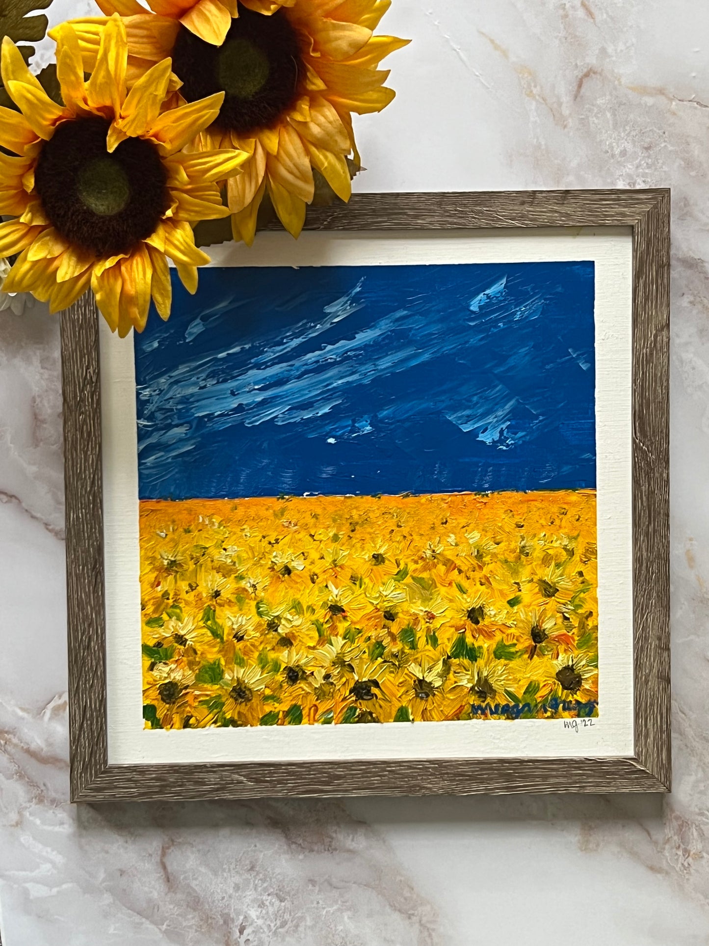 Vibrant Sunflower Art Print - Meagan Rose Design