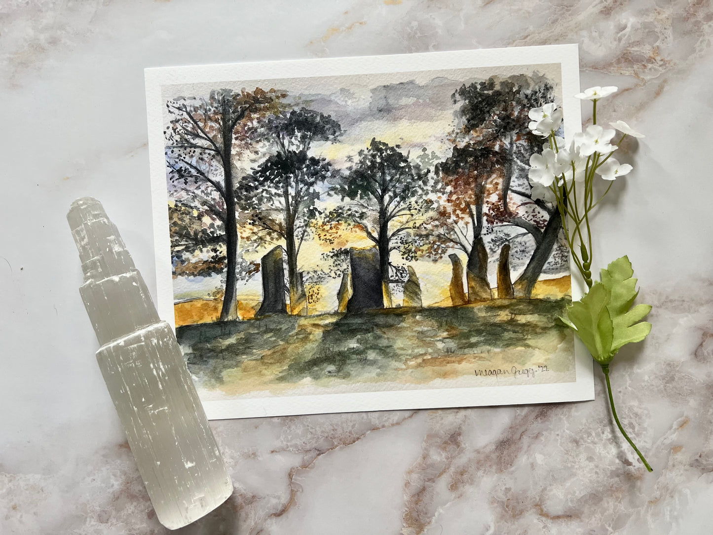 Craigh na Dun Standing Stones (watercolor print)