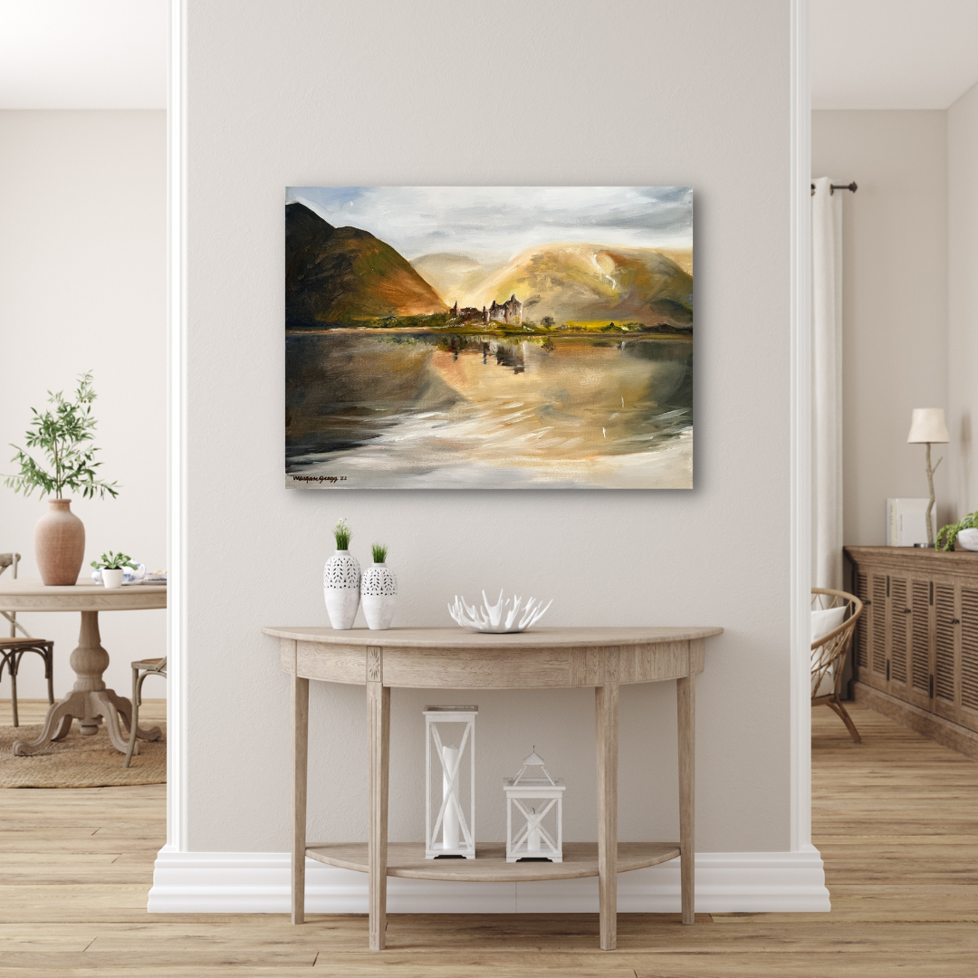 Stunning Landscape Art Print - Highland Reflections: Kilchurn Castle on Loch Awe - Meagan Rose Design