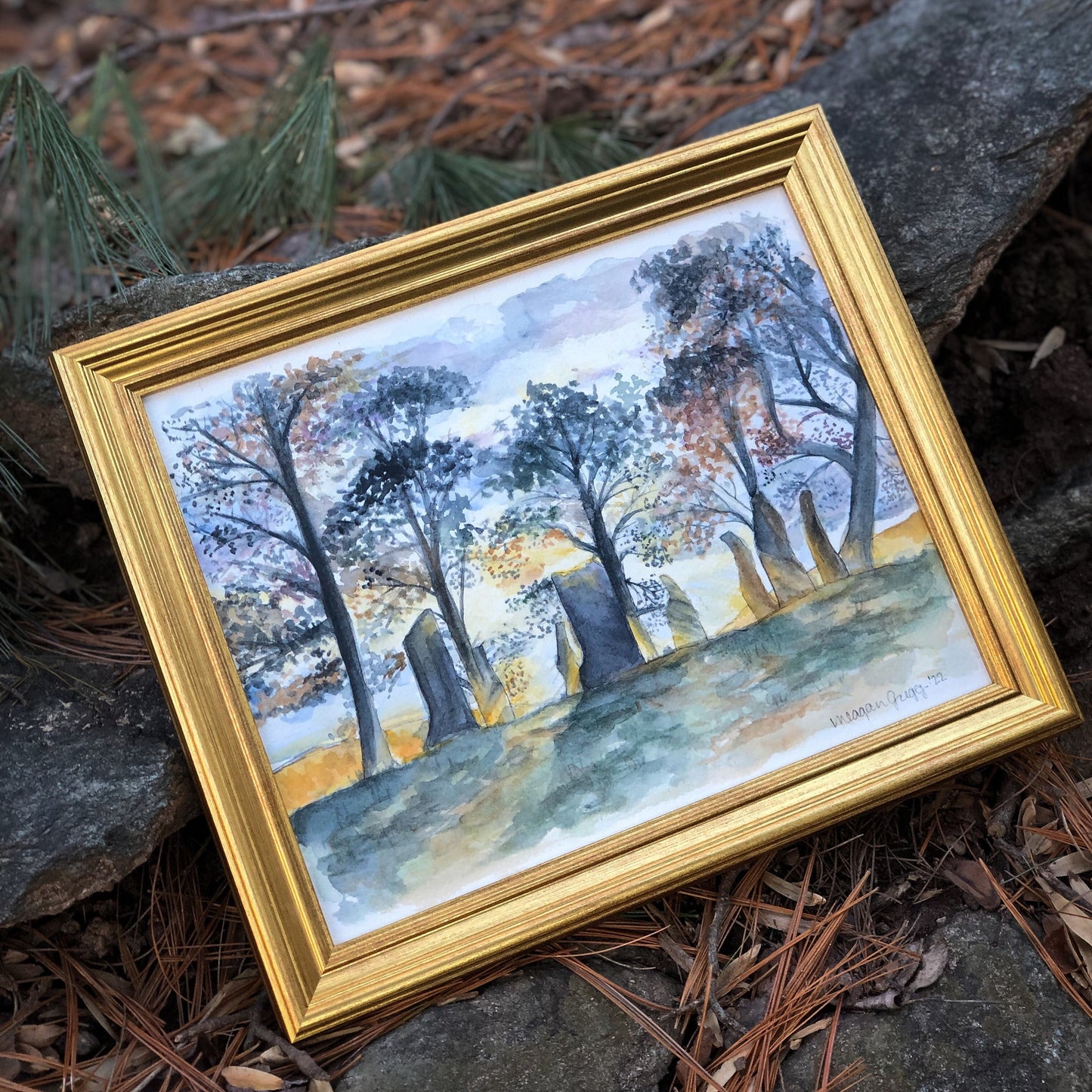 Craigh na Dun Standing Stones (watercolor print)